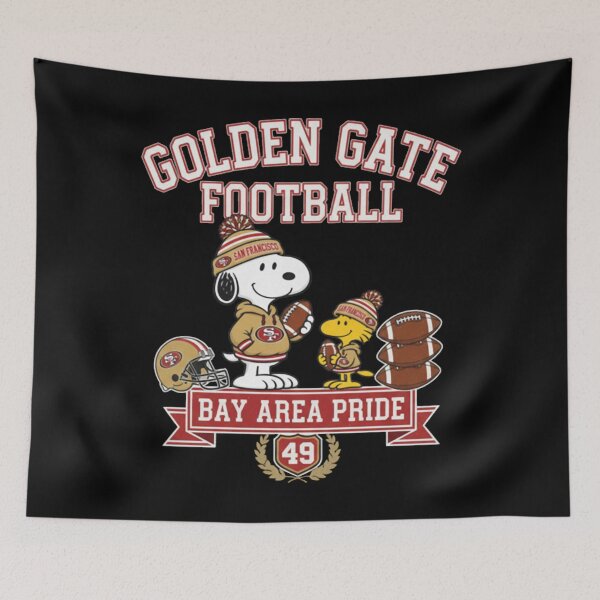 Item preview, Golden Gate Football Bay Area Pride Snoopy Woodstock 49ers Game Day designed and sold by ruhiredve.