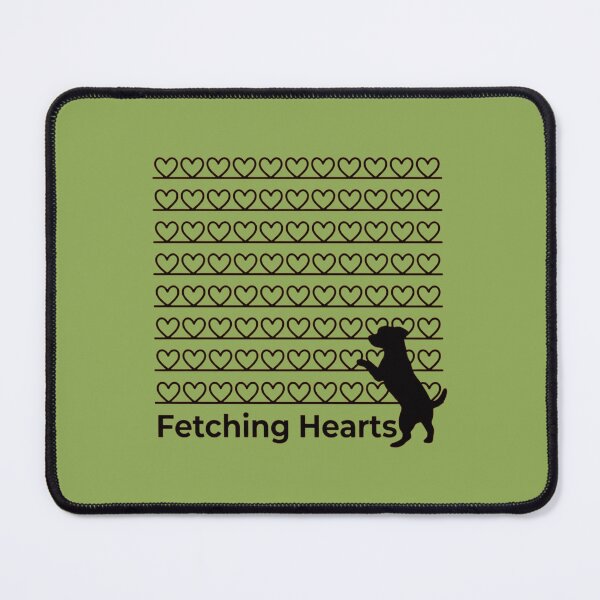 Item preview, Fetching Hearts Cute Dog Silhouette Retro Heart Pattern designed and sold by ANJ Creative Designs.