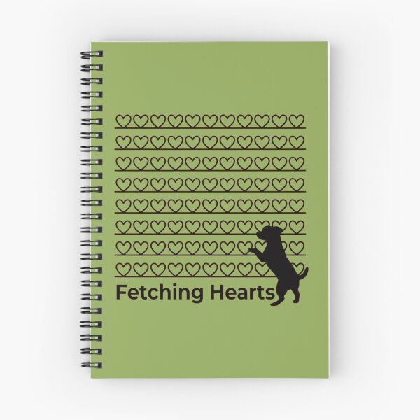 Item preview, Fetching Hearts Cute Dog Silhouette Retro Heart Pattern designed and sold by ANJ Creative Designs.