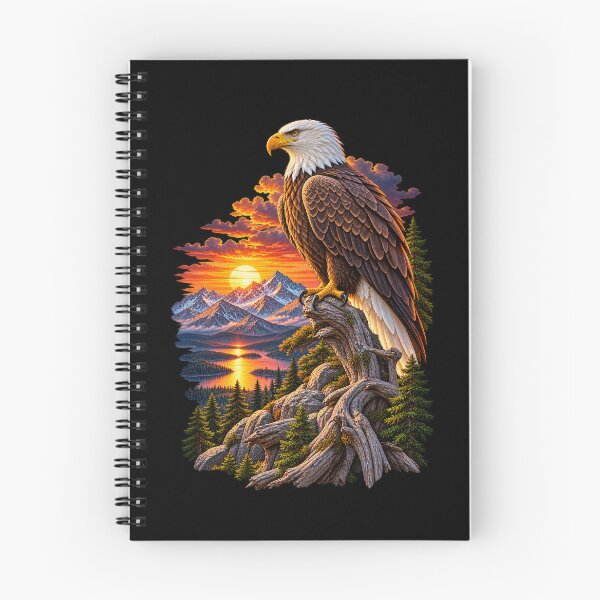 Item preview, Bald Eagle and Mountain Sunset-Majestic Eagle Wildlife Nature Design designed and sold by RockitBaby.