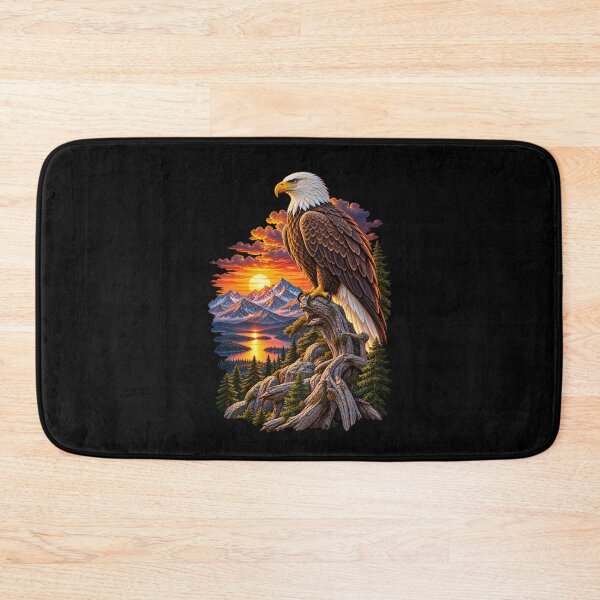 Item preview, Bald Eagle and Mountain Sunset-Majestic Eagle Wildlife Nature Design designed and sold by RockitBaby.