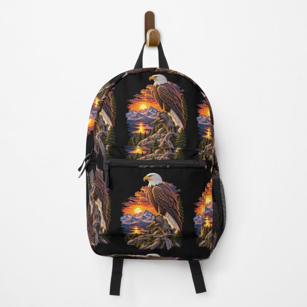 Item preview, Bald Eagle and Mountain Sunset-Majestic Eagle Wildlife Nature Design designed and sold by RockitBaby.