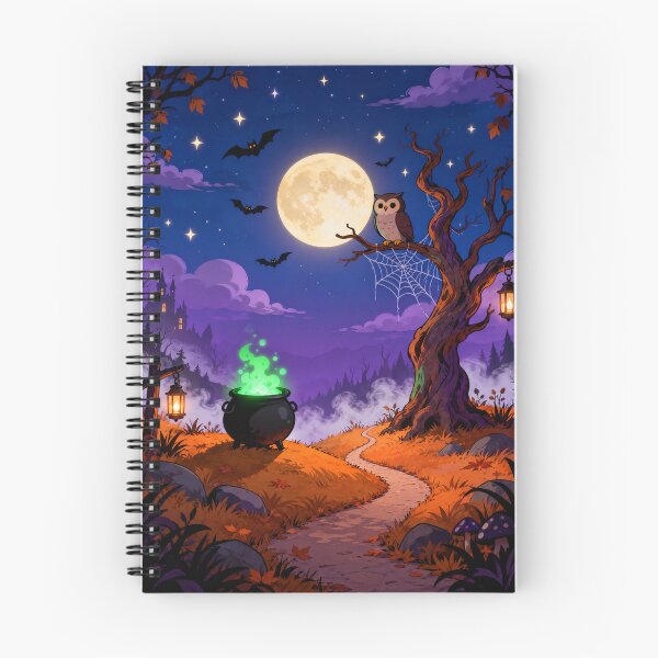 Item preview, Aesthetic Witchy Moonlight Trail - Mystical Autumn Landscape designed and sold by thelexiverse.