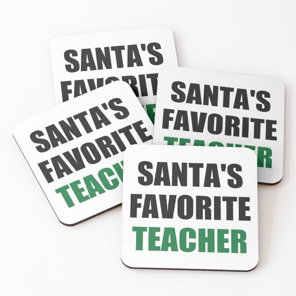 Item preview, Santas Favorite Teacher Christmas Shirt designed and sold by Alphakenon.