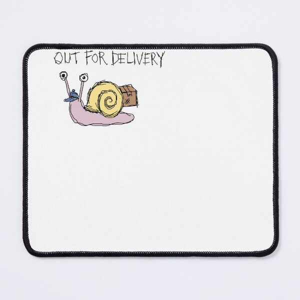 Item preview, Out For Delivery Funny Snail Meme Sticker designed and sold by The Oakhaven Archive.