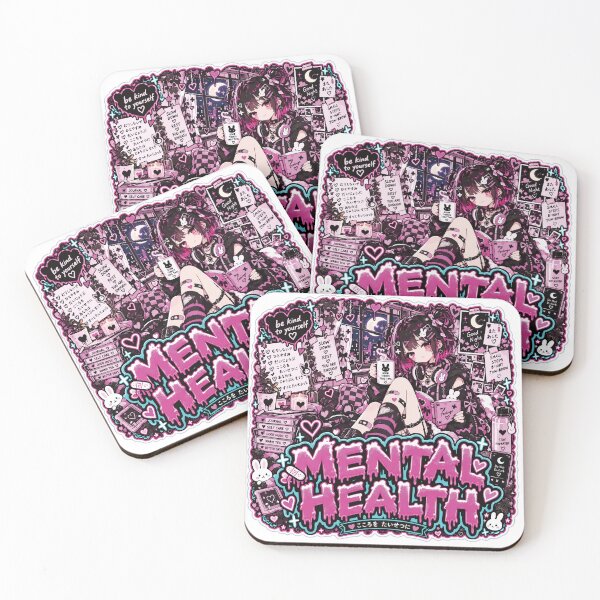 Item preview, Mental Health Goth Kawaii Illustration designed and sold by medicalkinoko.
