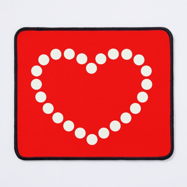 Item preview, White Dotted Heart Pattern on Red designed and sold by POLKAIWERX.