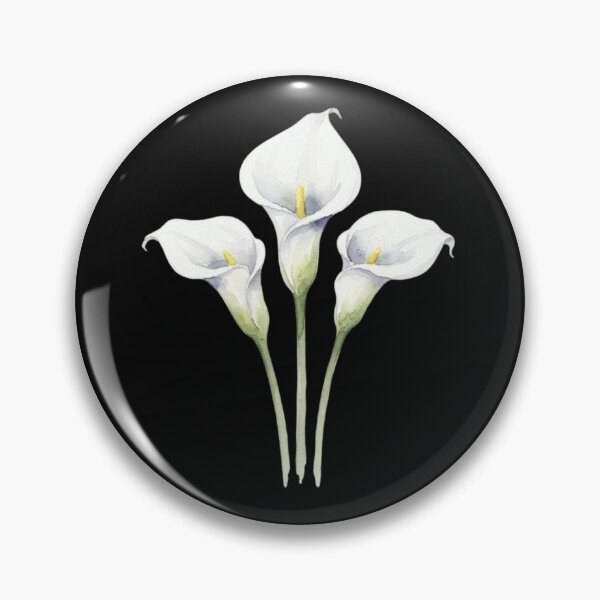 Item preview, Elegant White Calla Lilies Watercolor Flower Art designed and sold by bvdesignart.