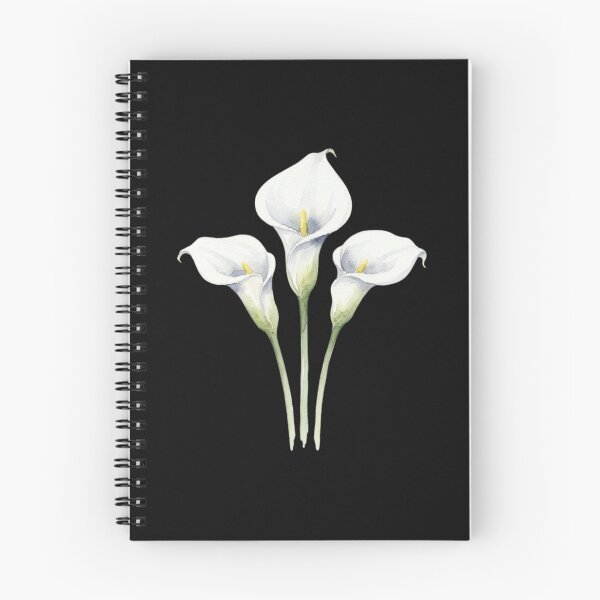 Item preview, Elegant White Calla Lilies Watercolor Flower Art designed and sold by bvdesignart.