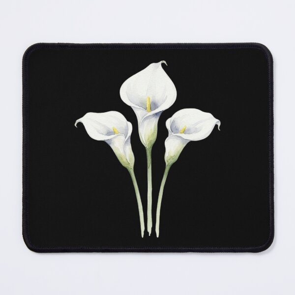 Item preview, Elegant White Calla Lilies Watercolor Flower Art designed and sold by bvdesignart.