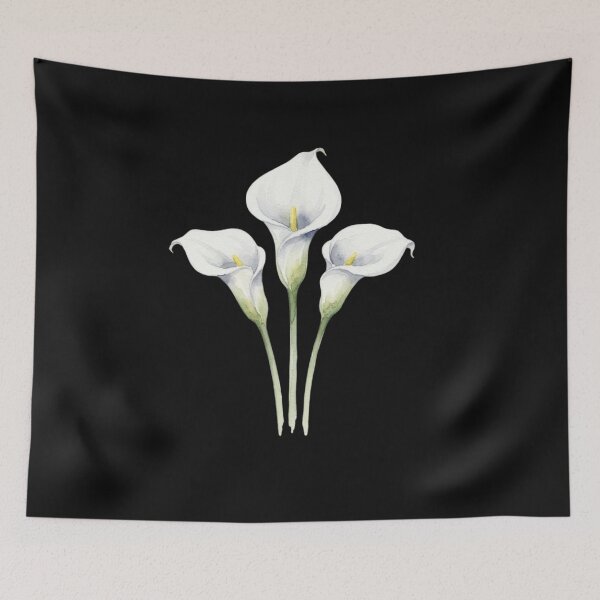 Item preview, Elegant White Calla Lilies Watercolor Flower Art designed and sold by bvdesignart.