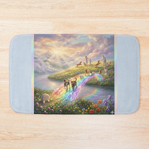Item preview, Rainbow Bridge Pet Memorial Heavenly Reunion designed and sold by Sybille-Yates.