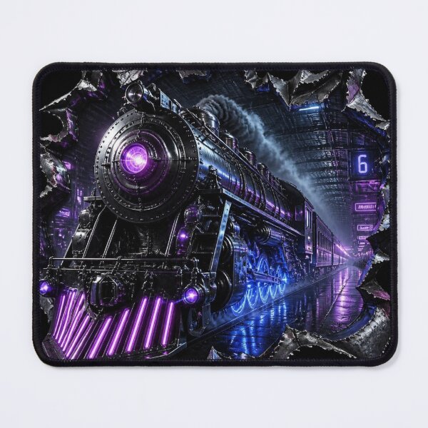 Item preview, Cybersynth Goth Train Platform 6 Torn Metal Graphic designed and sold by LazyDayzCo.