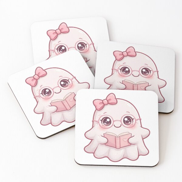 Item preview, Cute reading pink ghost designed and sold by priyankajustine.