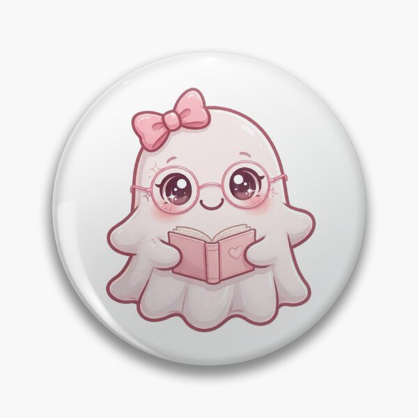 Item preview, Cute reading pink ghost designed and sold by priyankajustine.