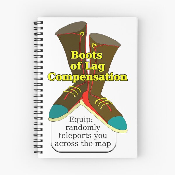 Item preview, Boots of Lag Compensation - Equip: randomly teleports you across the map designed and sold by LittleGreyMan2026.