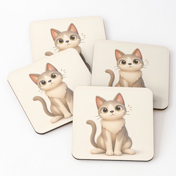 Item preview, Cute curious grey cat cartoon designed and sold by wonghong.
