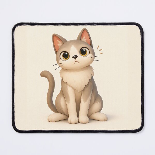Item preview, Cute curious grey cat cartoon designed and sold by wonghong.