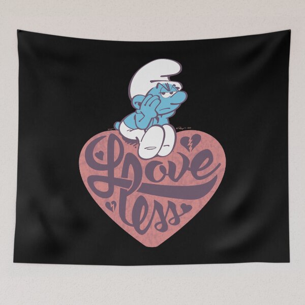 Item preview, The Smurfs Valentine's Day Grouchy Smurf Love Less Vintage Essential  designed and sold by circliqueart.