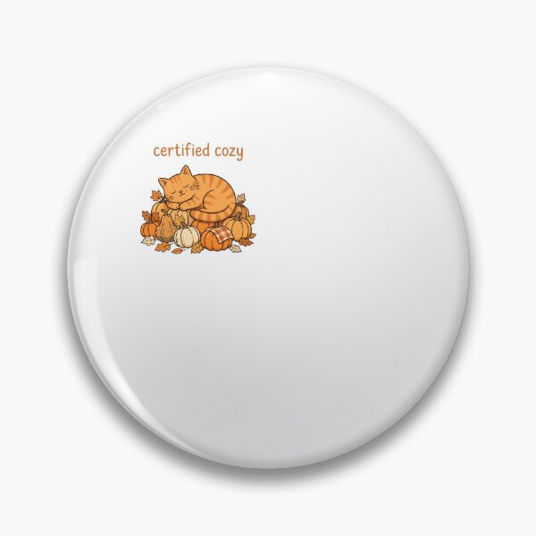 Item preview, Certified Cozy Orange Cat Fall Pumpkin Sticker designed and sold by The Oakhaven Archive.