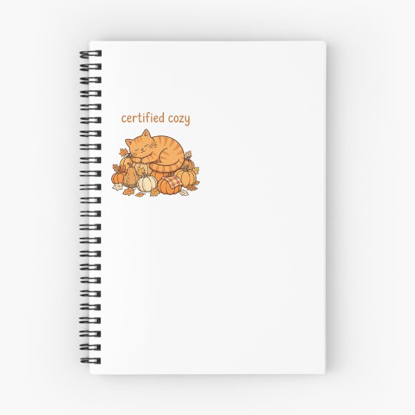 Item preview, Certified Cozy Orange Cat Fall Pumpkin Sticker designed and sold by The Oakhaven Archive.