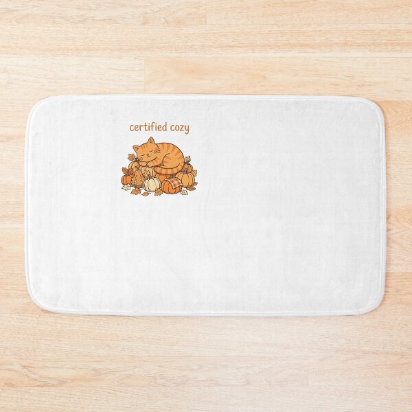 Item preview, Certified Cozy Orange Cat Fall Pumpkin Sticker designed and sold by The Oakhaven Archive.