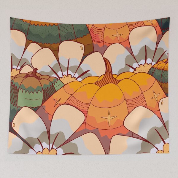 Item preview, Pumpkin and flowers designed and sold by Swadeillustrations.