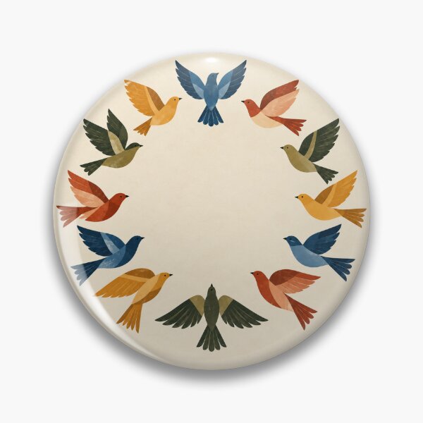 Item preview, Flock Twelve – Mid Century Bird Wall Clock designed and sold by astersgraphics.