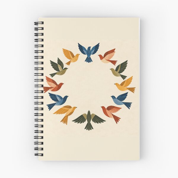 Item preview, Flock Twelve – Mid Century Bird Wall Clock designed and sold by astersgraphics.
