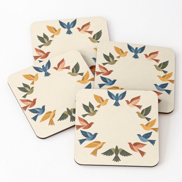 Item preview, Flock Twelve – Mid Century Bird Wall Clock designed and sold by astersgraphics.