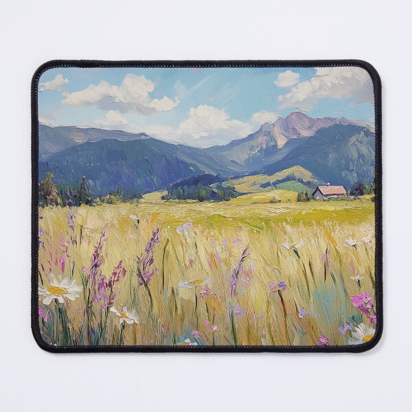 Item preview, Alpine Meadow Wildflowers Mountain Valley Painting designed and sold by NatureSight.