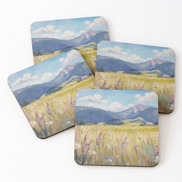 Item preview, Alpine Meadow Wildflowers Mountain Valley Painting designed and sold by NatureSight.