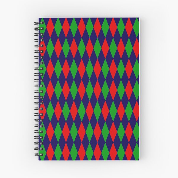Item preview, Red Green On Navy Blue Harlequin Diamonds Pattern   designed and sold by PatternTitan.