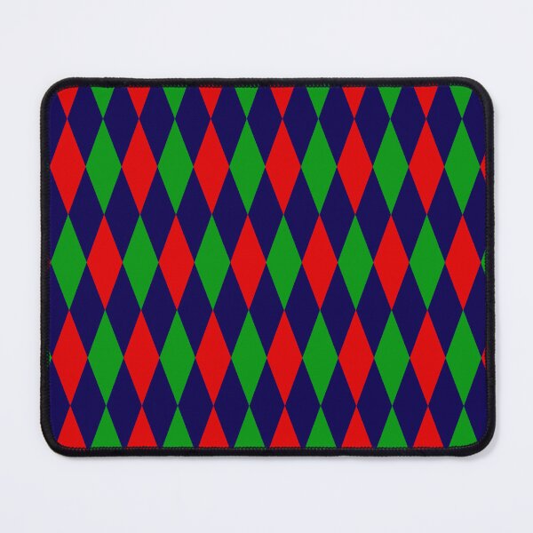 Item preview, Red Green On Navy Blue Harlequin Diamonds Pattern designed and sold by PatternTitan.