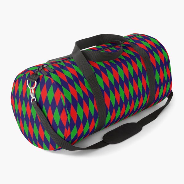 Item preview, Red Green On Blue Harlequin Diamonds Pattern   designed and sold by PatternTitan.