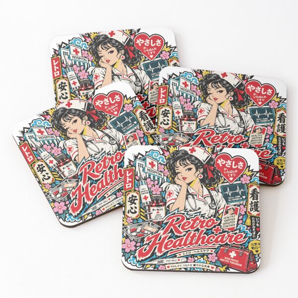 Item preview, Retro Healthcare Showa Style Illustration designed and sold by medicalkinoko.