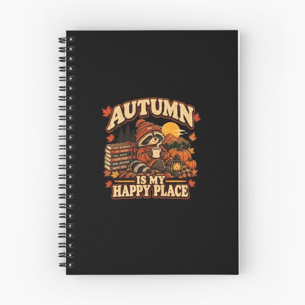 Item preview, Autumn Is My Happy Place – Cozy Fall Raccoon designed and sold by desiigned.