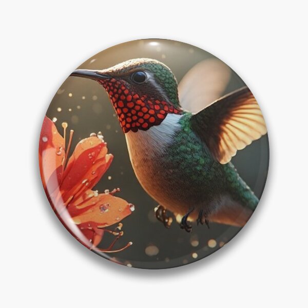 Item preview, Ruby-Throated Hummingbird Garden designed and sold by CreekSideCreat.