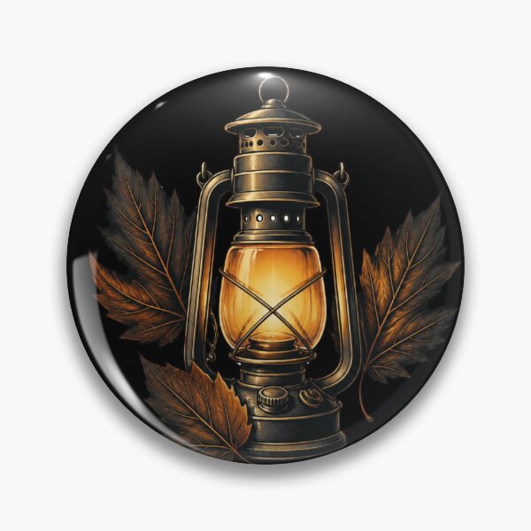 Item preview, Vintage Lantern Autumn Leaves Pocket Size Halloween Art designed and sold by Créative touche .