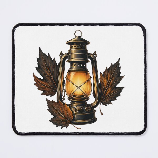 Item preview, Vintage Lantern Autumn Leaves Pocket Size Halloween Art designed and sold by Créative touche .