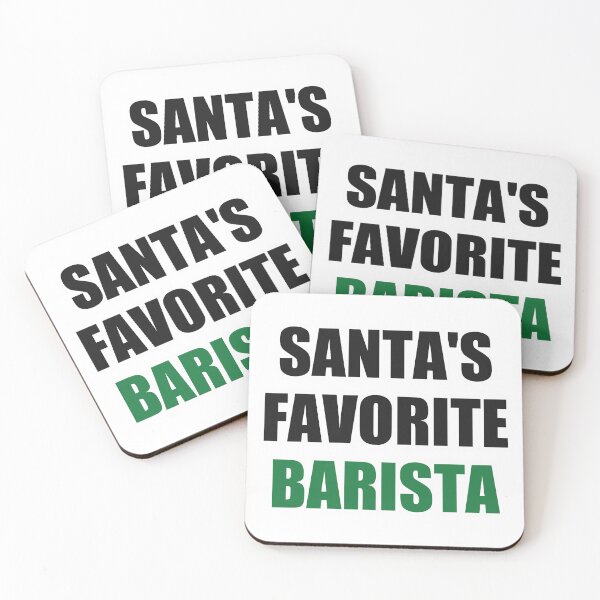 Item preview, Santas Favorite Barista Christmas Shirt designed and sold by Alphakenon.