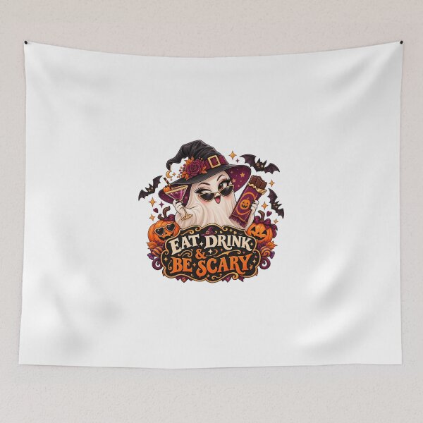 Item preview, Eat Drink & Be Scary Halloween Witch designed and sold by Pixanova.