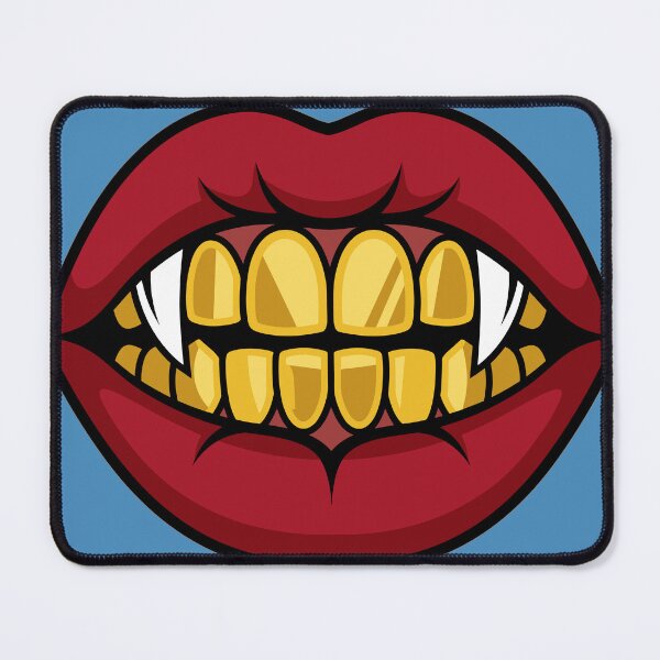 Item preview, Vampire Lips Gold Grillz Design designed and sold by Ranpict.