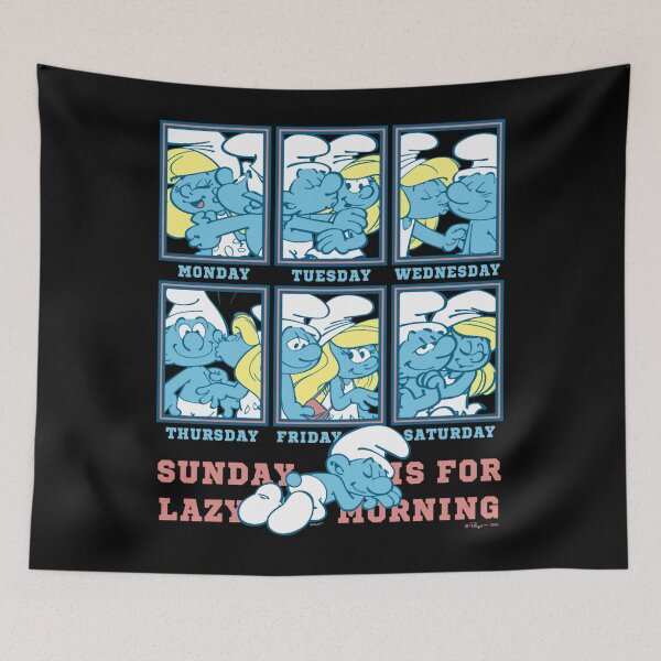 Item preview, The Smurfs Valentine's Day Love All Week But Lazy Sunday Essential designed and sold by circliqueart.