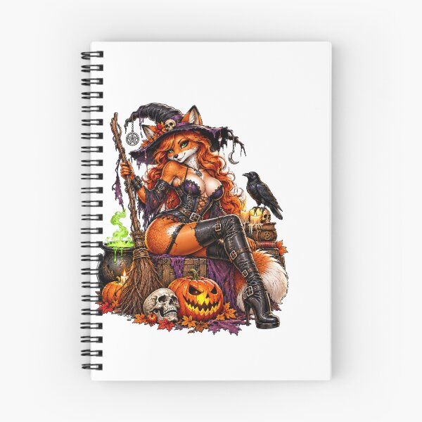 Item preview, Gothic Fox Witch Halloween Pinup designed and sold by AnimalAirtistry.