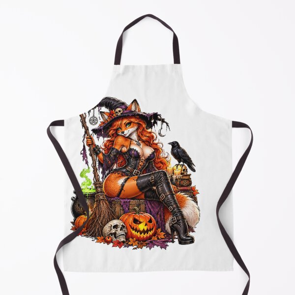Item preview, Gothic Fox Witch Halloween Pinup designed and sold by AnimalAirtistry.
