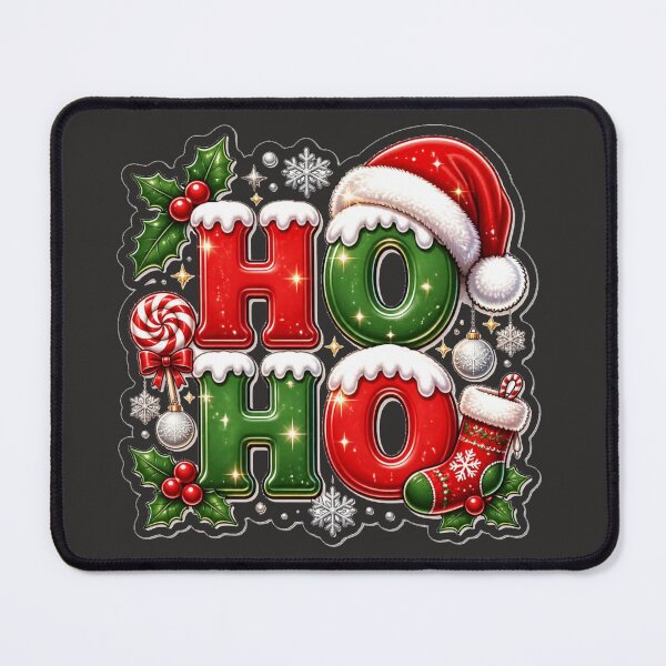 Item preview, Festive Christmas HO HO HO Typography Design designed and sold by MargaretPolanco.