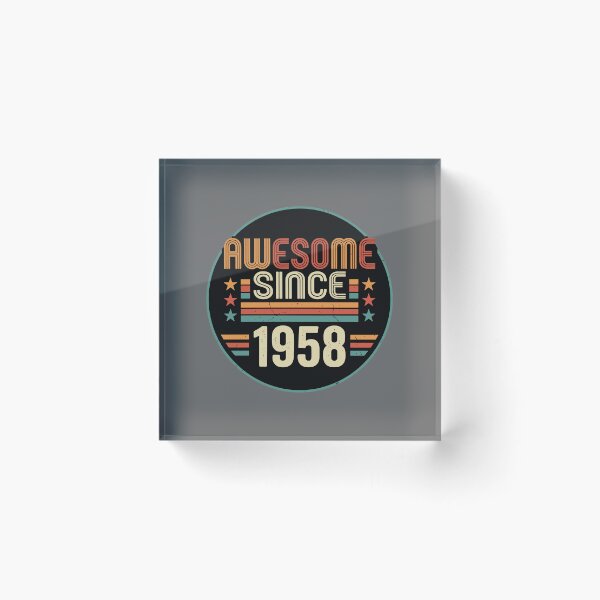 Item preview, Awesome Since 1958 Birthday Born In 1958 Vintage Retro designed and sold by SofiBlair.