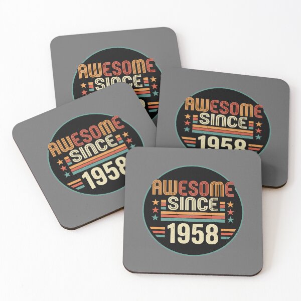 Item preview, Awesome Since 1958 Birthday Born In 1958 Vintage Retro designed and sold by SofiBlair.
