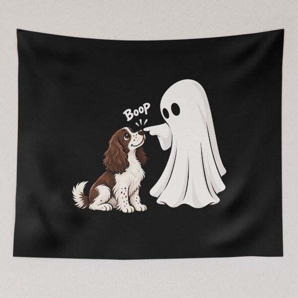 Item preview, Funny Ghost English Springer Spaniel Dog Boop Halloween Design Mom Dad designed and sold by rafaeltto.